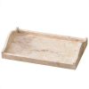 Bathroom Organizers * | Creative Home Natural Champagne Marble Arch 7.4 In. X 12.6 In. X 2.6 In. Tray Vanity Towel Tray Bathroom Accessory Organizer In Beige