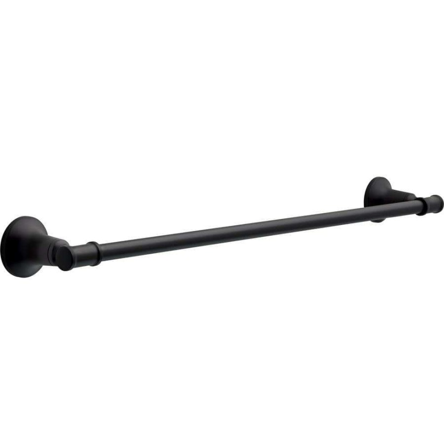 Bathroom Hardware * | Delta Chamberlain 24 In. Wall Mount Towel Bar In Matte Black