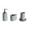 Bathroom Decor * | Amucolo 4-Piece Bathroom Accessories Set In Cement Grey