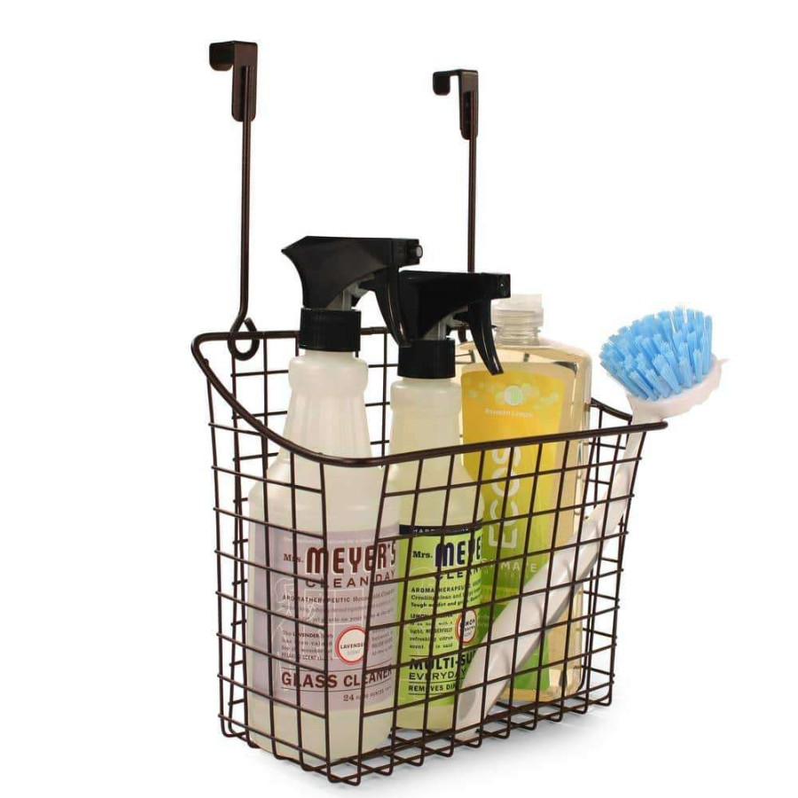 Bathroom Organizers * | Spectrum Grid 10.125 In. W X 6.625 In. D X 14 In. H Over The Cabinet Large Basket In Bronze