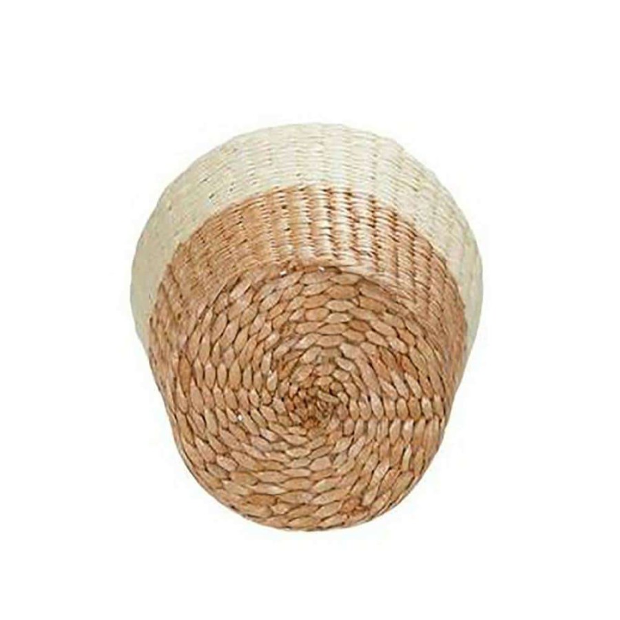 Bathroom Decor * | Household Essentials 2-Tone Wicker Waste Basket