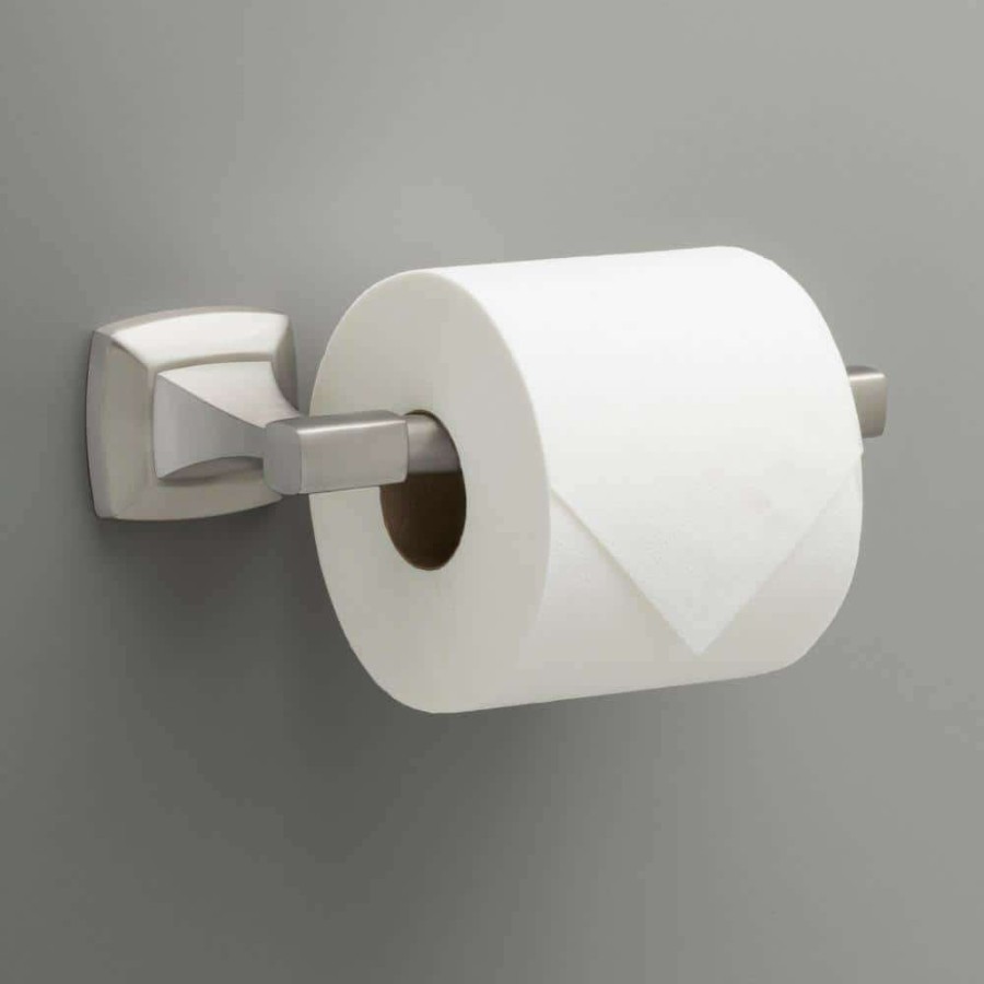 Bathroom Hardware * | Delta Portwood Pivoting Toilet Paper Holder In Spotshield Brushed Nickel