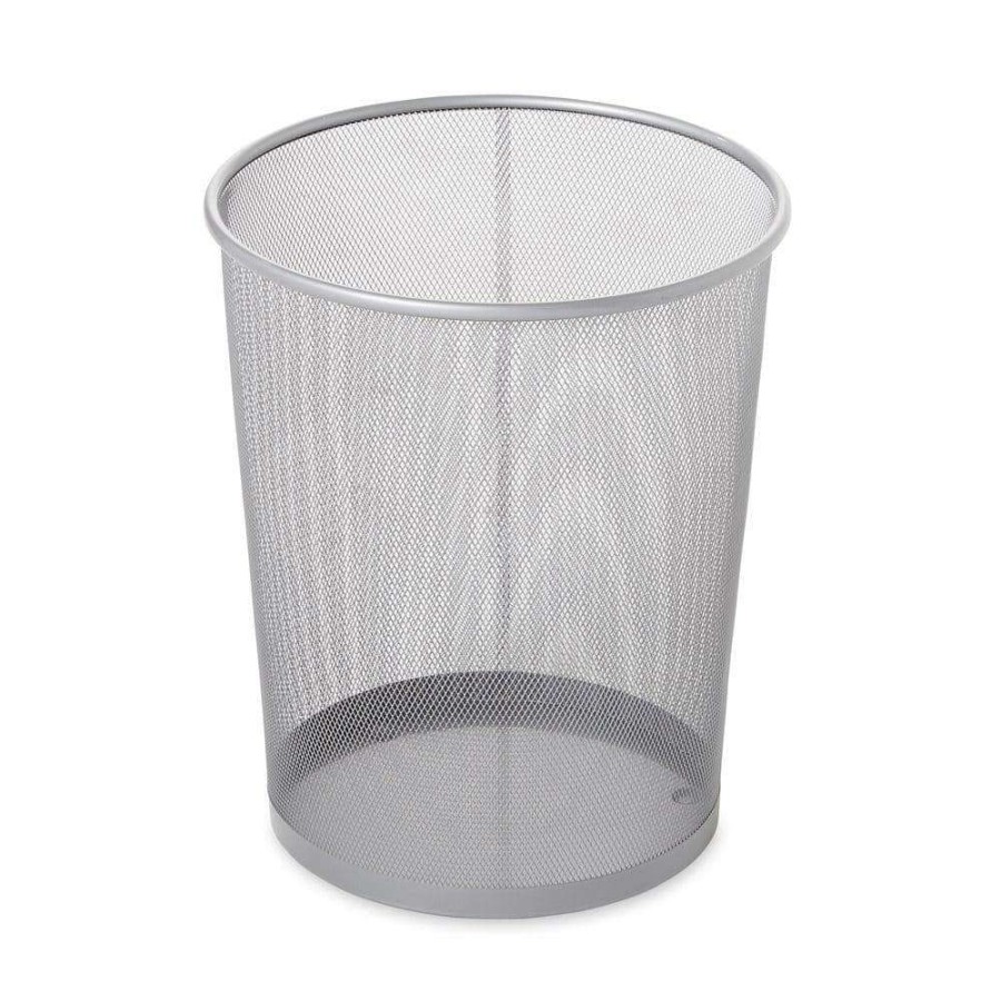 Bathroom Decor * | Rubbermaid Commercial Products 5 Gal. Round Mesh Trash Can In Silver