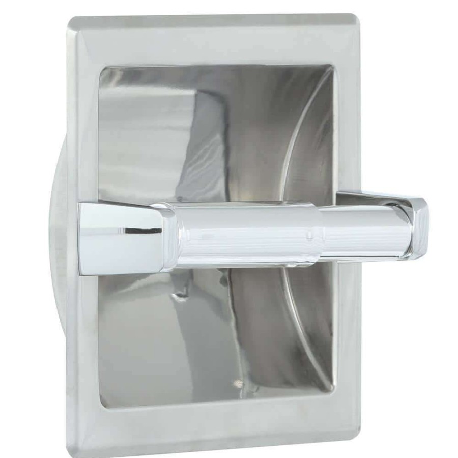 Bathroom Hardware * | Franklin Brass Futura Recessed Toilet Paper Holder In Chrome