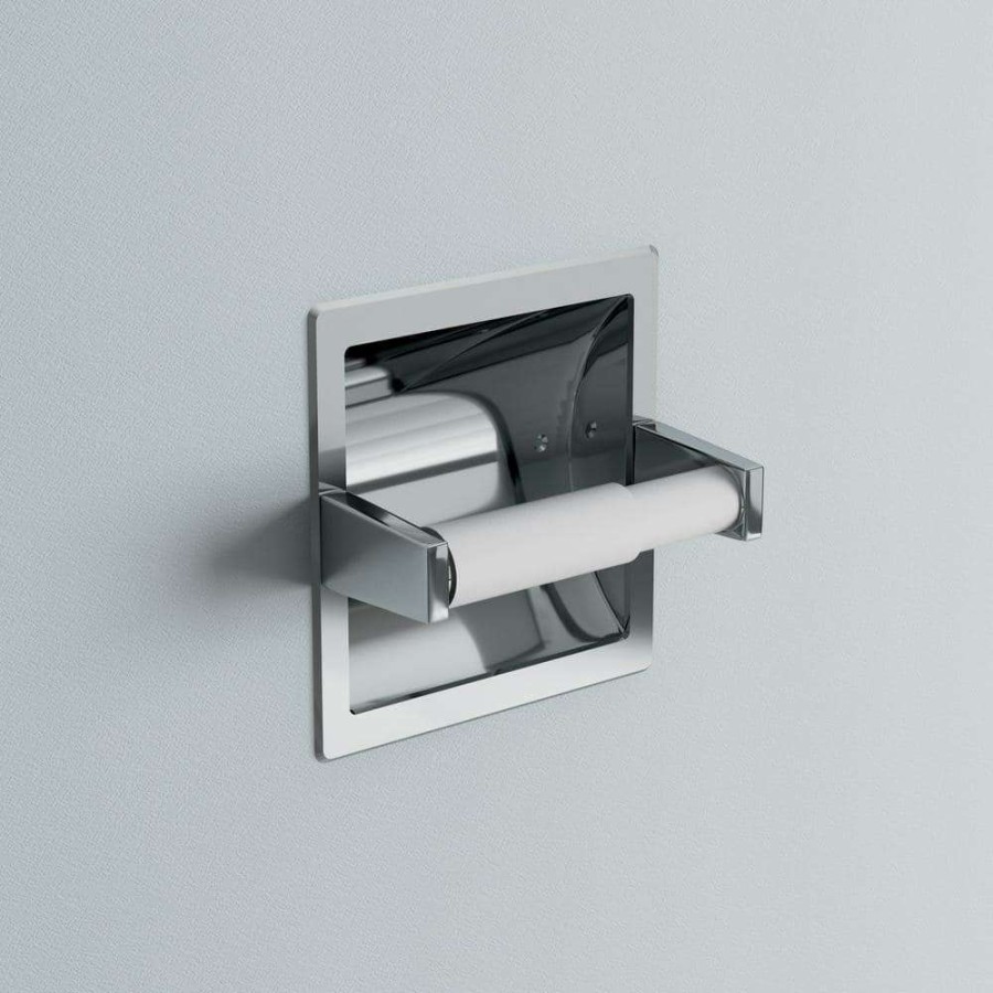 Bathroom Hardware * | Franklin Brass Futura Recessed Toilet Paper Holder In Chrome