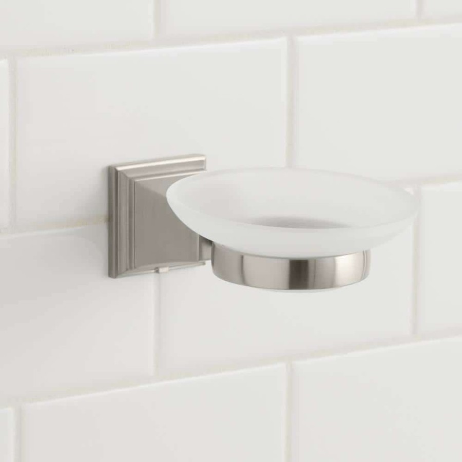 Bathroom Decor * | Glacier Bay Exhibit Wall-Mounted Soap Dish In Brushed Nickel