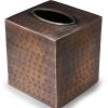 Bathroom Decor * | Monarch Abode Monarch Hand Hammered Metal Tissue Box Cover In Copper