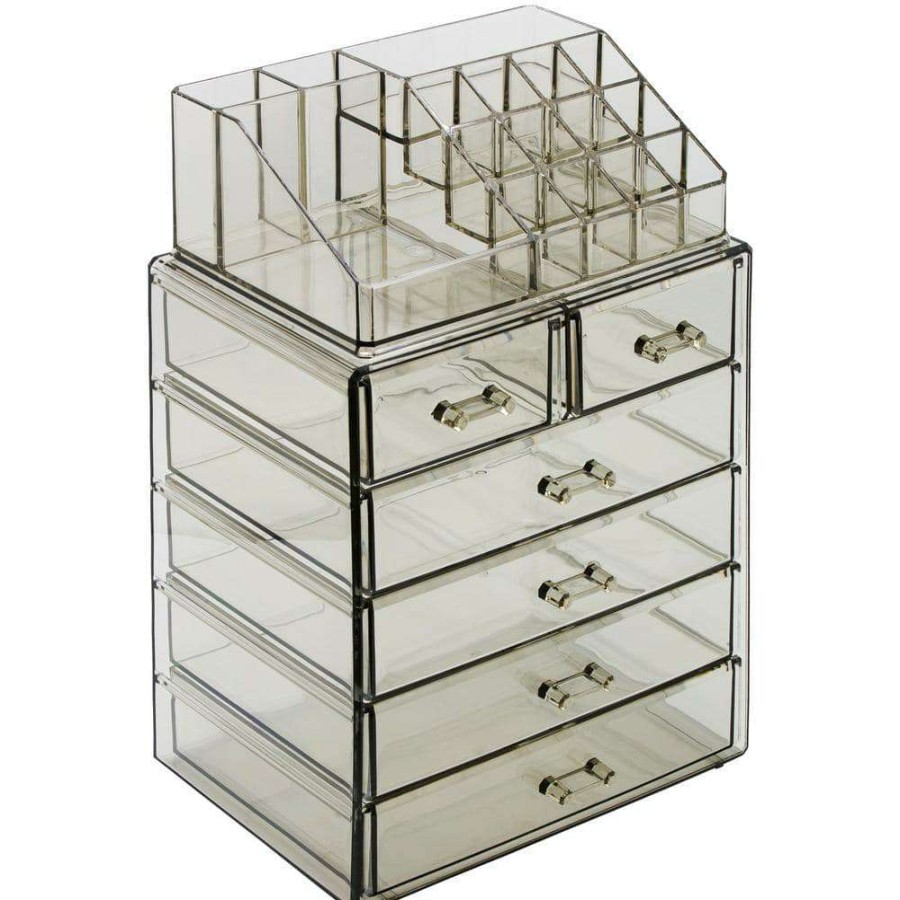 Bathroom Organizers * | Sorbus Freestanding 6-Drawer 6.25 In. X 14.25 In. 1-Cube Acrylic Cosmetic Organizer In Black