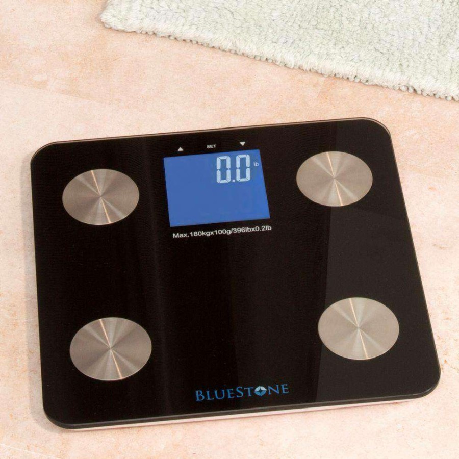 Bathroom Scales * | Bluestone Digital Large Lcd Display Body Fat Scale In Black