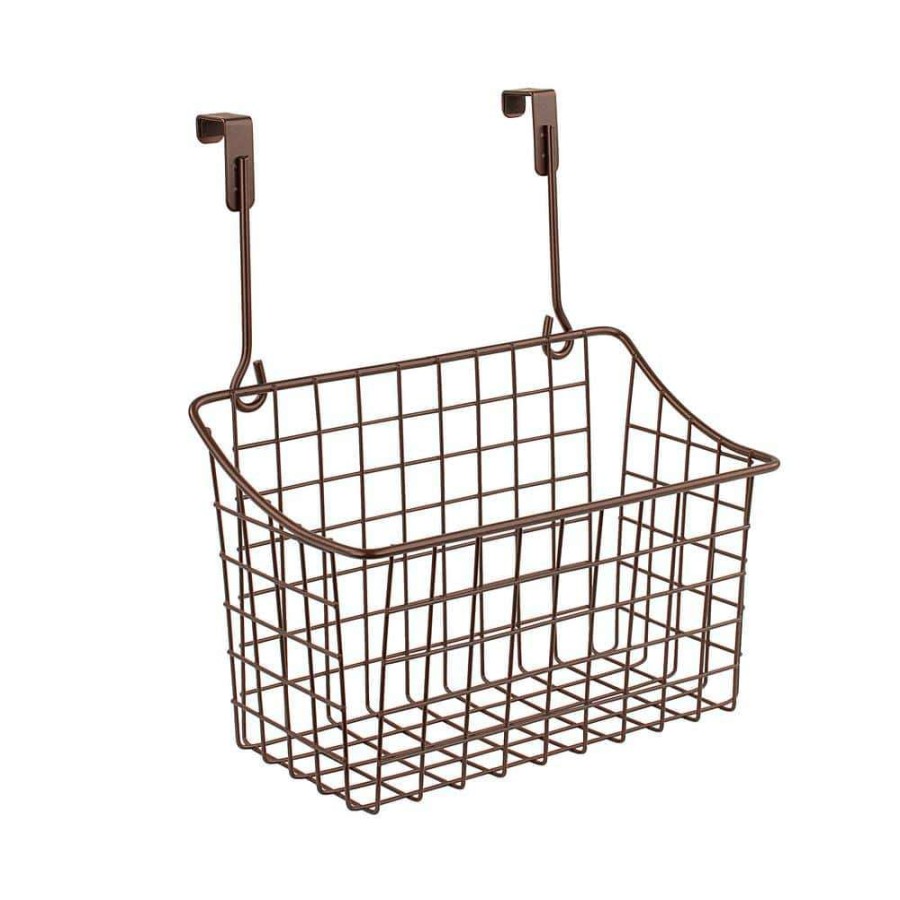 Bathroom Organizers * | Spectrum Grid 10.125 In. W X 6.625 In. D X 11.25 In. H Over The Cabinet Medium Basket In Bronze