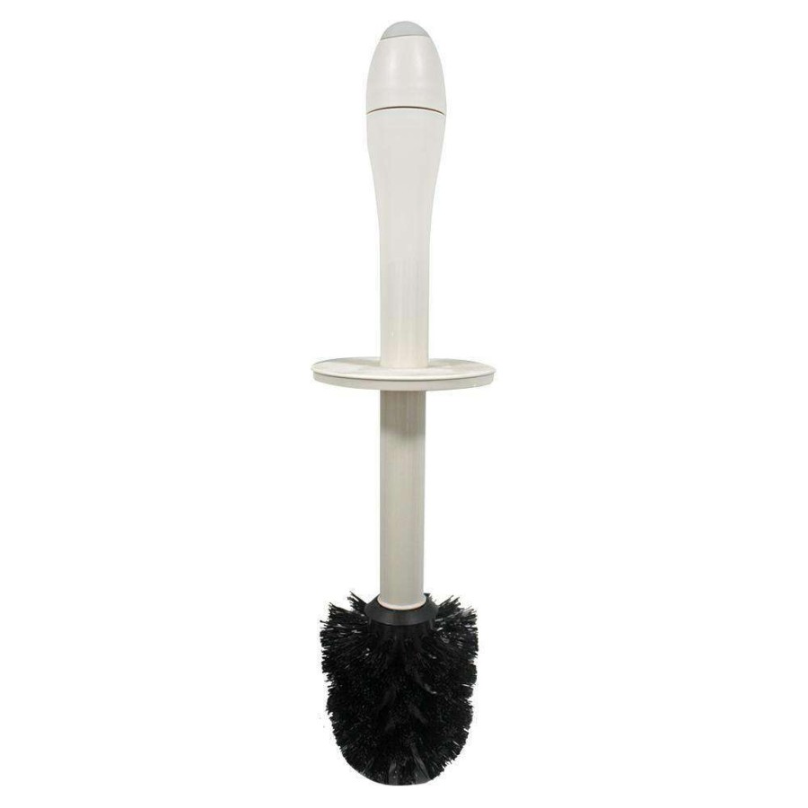 Bathroom Decor * | Modern Homes 2-Piece Round Magic Toilet Brush With Holder In Ivory