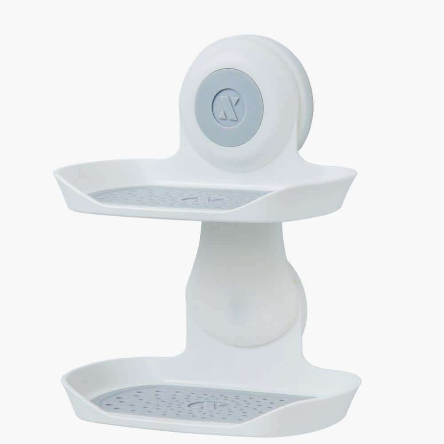 Bathroom Decor * | Slipx Solutions Suction Cup Double Soap Saver In White