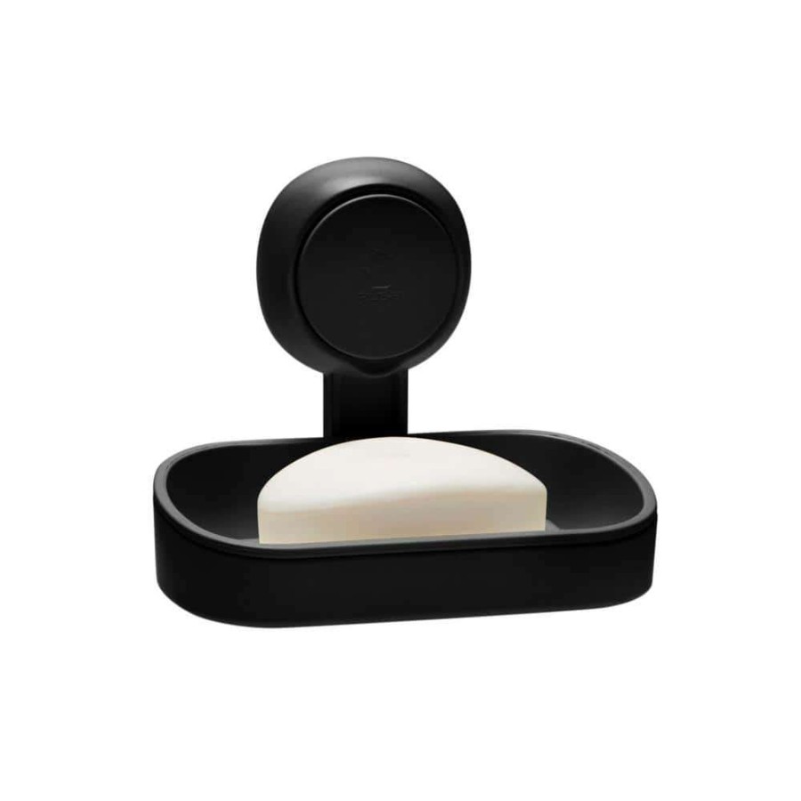 Bathroom Decor * | Bath Bliss Gel Suction Soap Dish In Matte Black