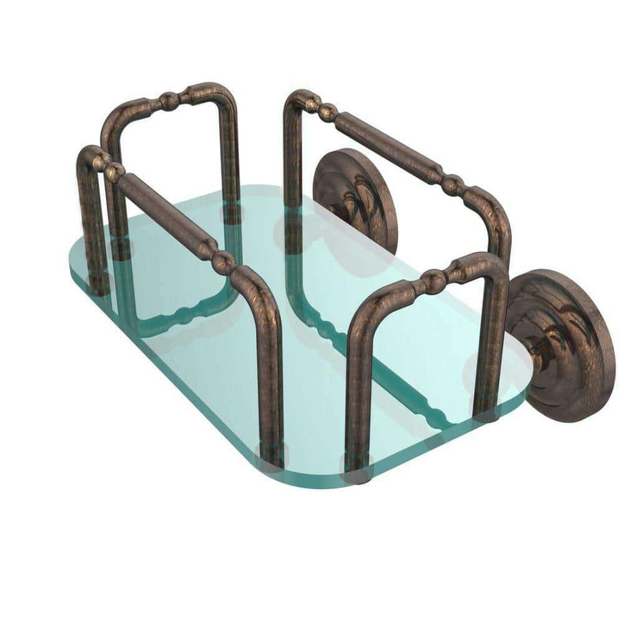 Bathroom Organizers * | Allied Brass Que New Wall Mounted Guest Towel Holder In Venetian Bronze