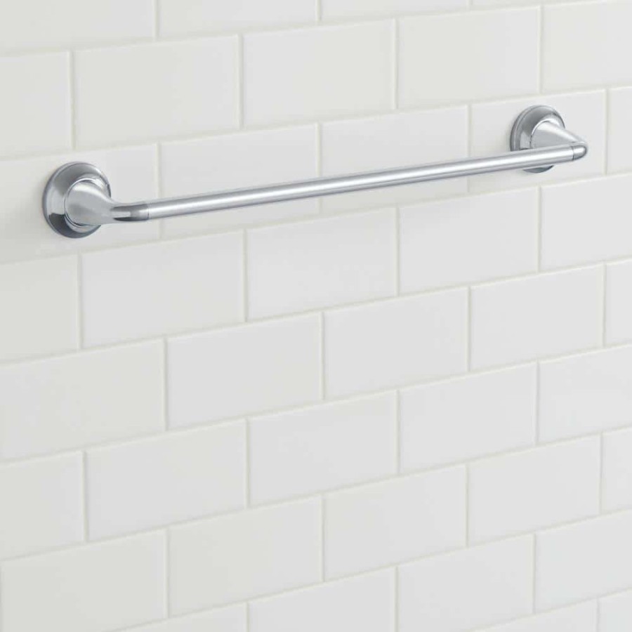 Bathroom Hardware * | Glacier Bay Constructor 18 In. Towel Bar In Chrome