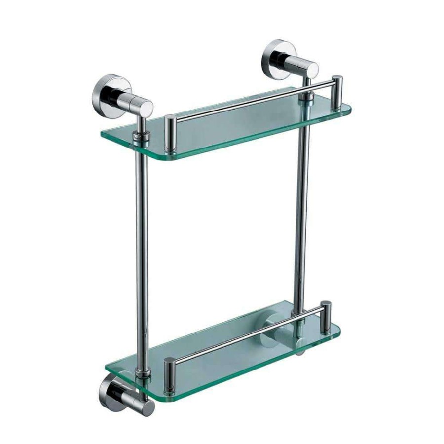 Bathtub Accessories * | Alfi Brand Wall Mount Bathroom Shelf With Sleek Modern Design In Polished Chrome