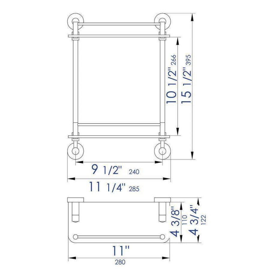 Bathtub Accessories * | Alfi Brand Wall Mount Bathroom Shelf With Sleek Modern Design In Polished Chrome