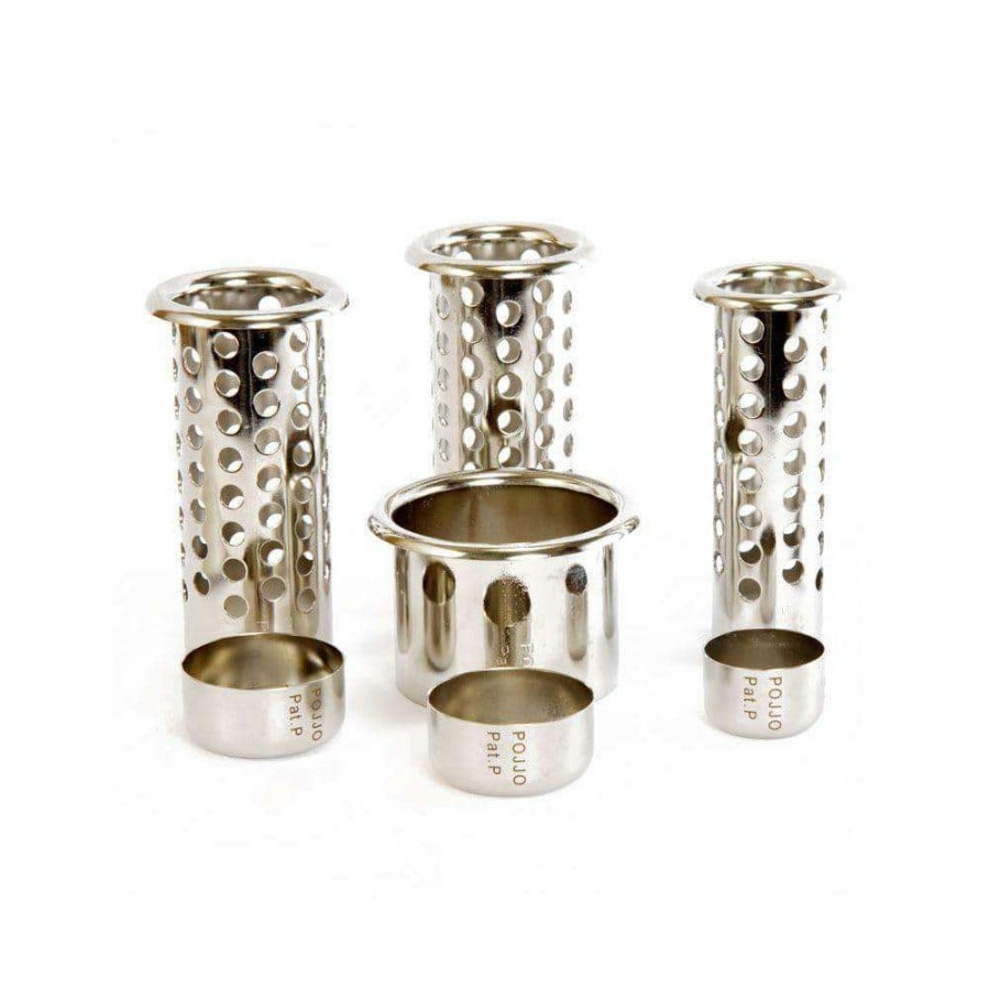 Bathroom Organizers * | Pojjo Premimum Ventilated Tube And Cap Set Stainless Steel (1-3 , 2-2 , 1-1.5 )