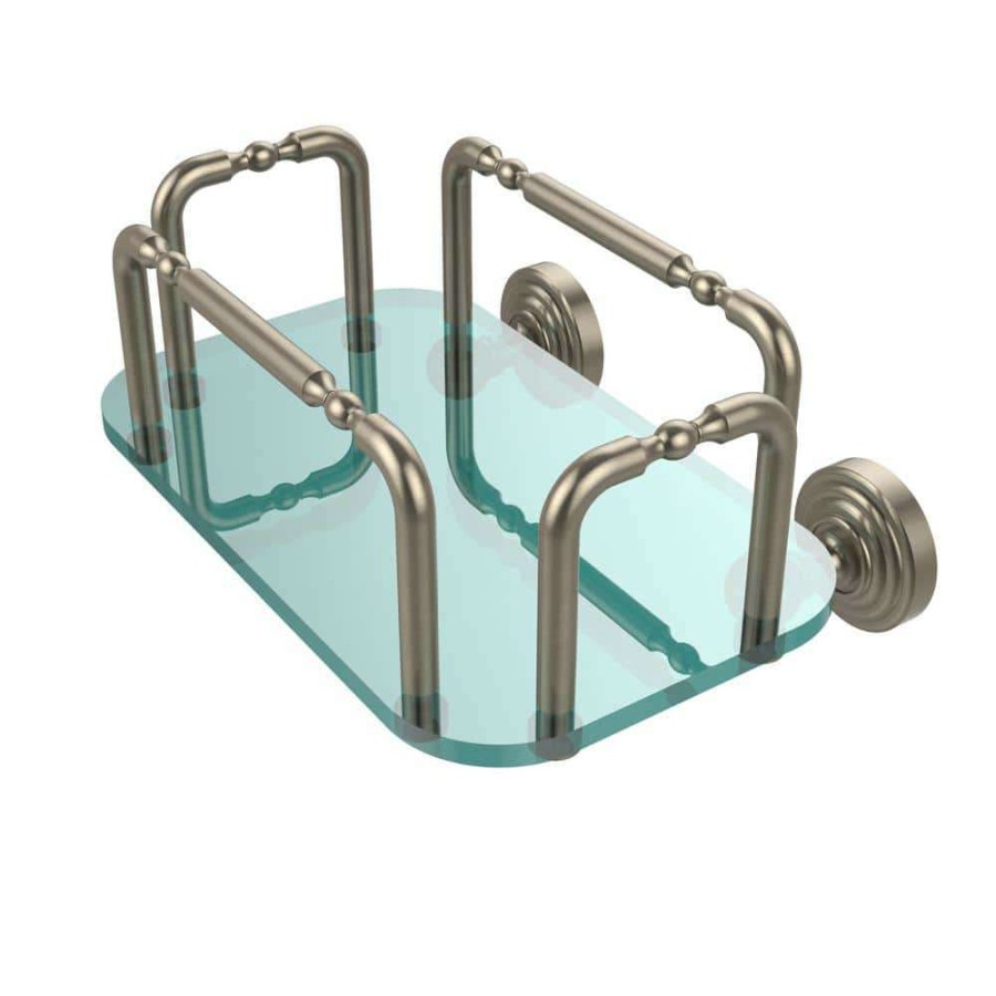 Bathroom Organizers * | Allied Brass Waverly Place Wall Mounted Guest Towel Holder In Antique Pewter