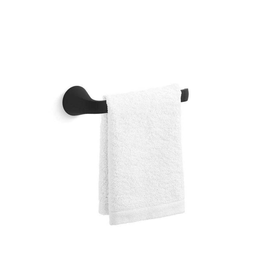 Bathroom Hardware * | Kohler Cursiva Towel Arm In Matte Black