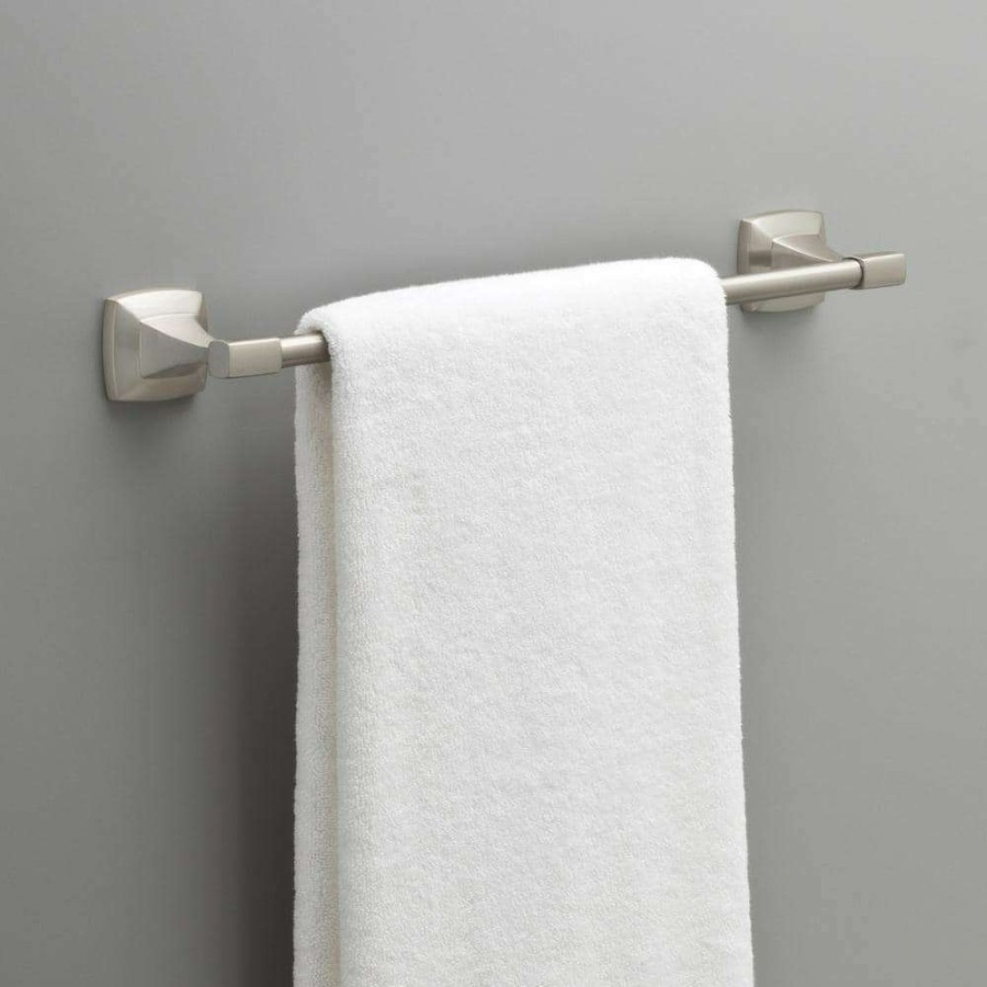 Bathroom Hardware * | Delta Portwood 18 In. Towel Bar In Spotshield Brushed Nickel