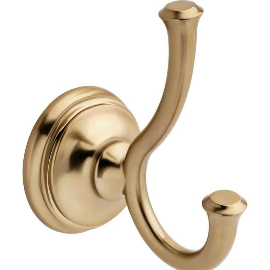 Bathroom Hardware * | Delta Cassidy Double Towel Hook In Champagne Bronze