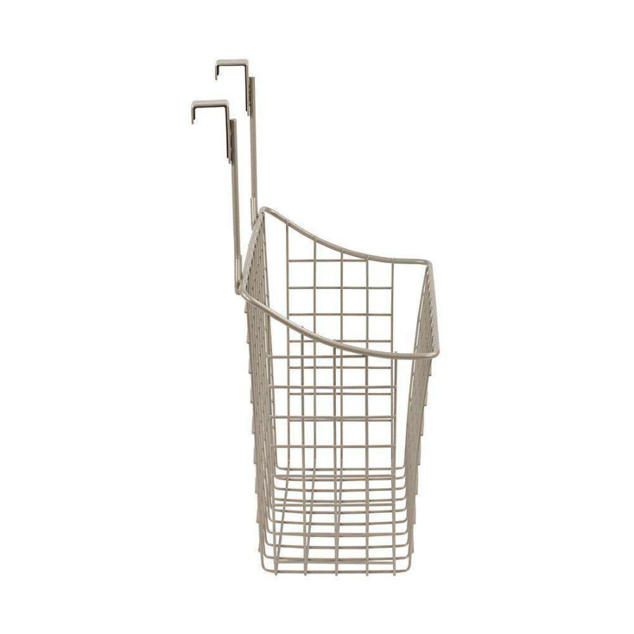 Bathroom Organizers * | Spectrum Grid 10.125 In. W X 6.625 In. D X 11.25 In. H Over The Cabinet Medium Basket In Satin Nickel Powder Coat