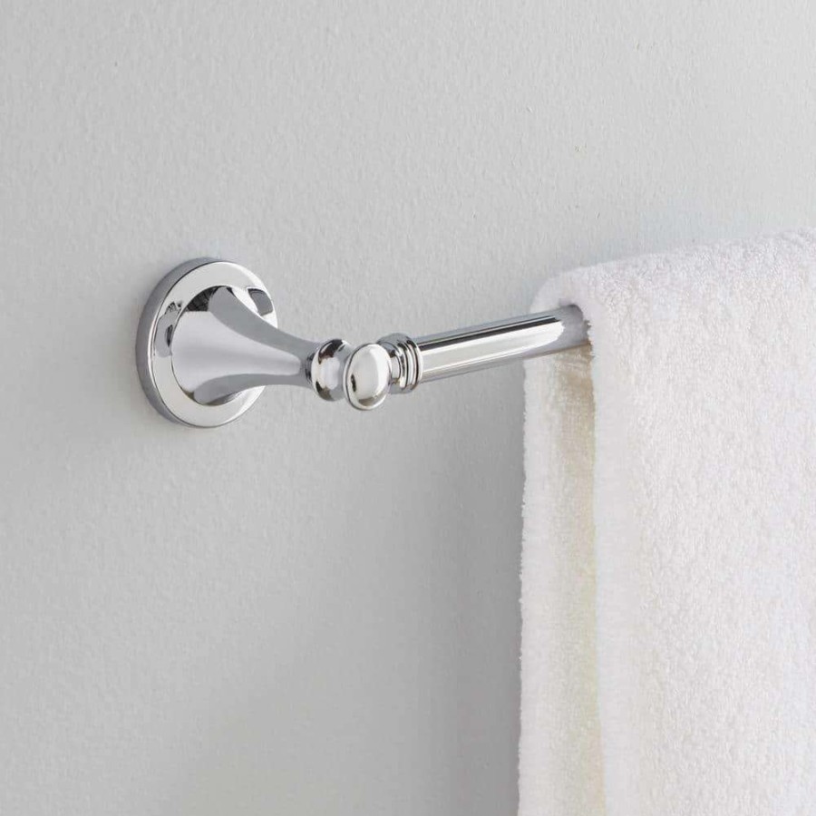 Bathroom Hardware * | Delta Silverton 18 In. Towel Bar In Chrome