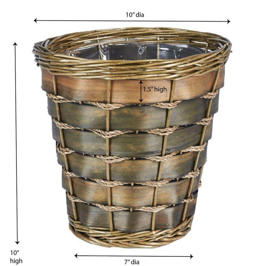 Bathroom Decor * | Household Essentials Small Haven Waste Basket Poplar And Willow