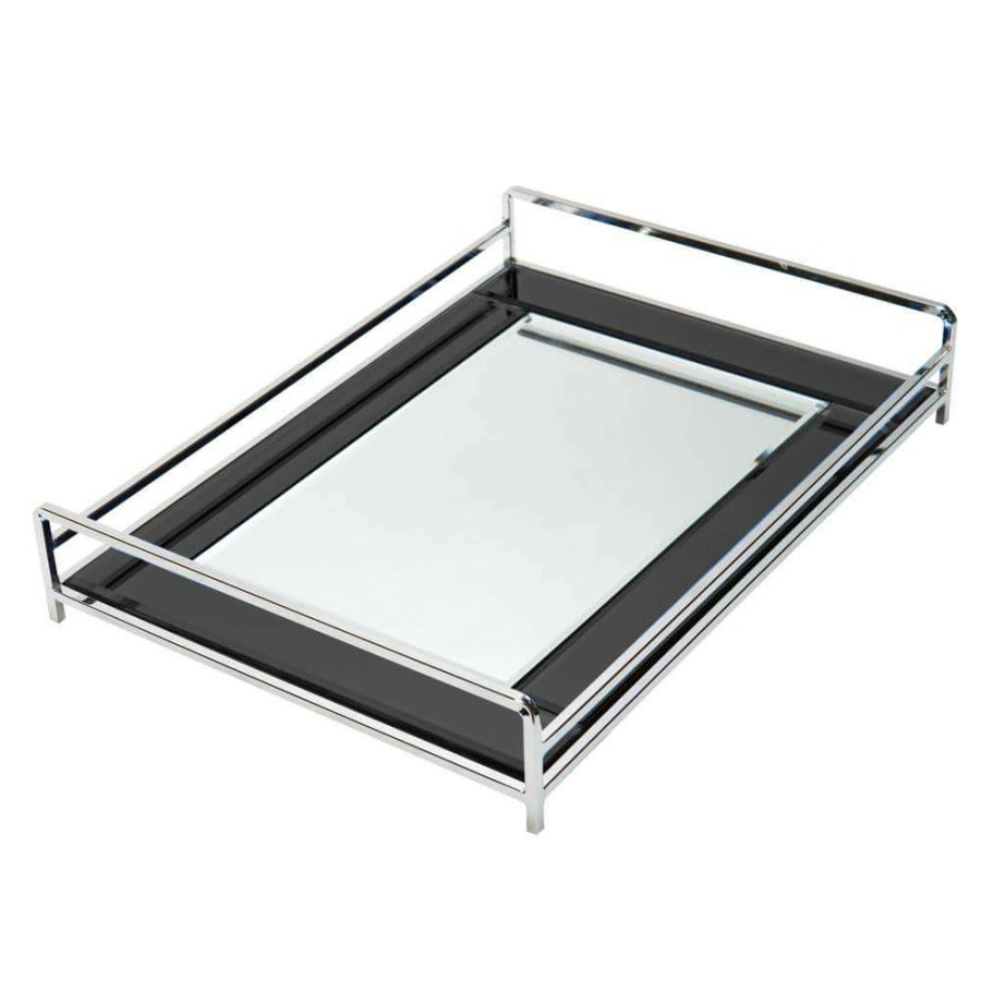 Bathroom Organizers * | Home Details Vanity Tray With Black Mirror