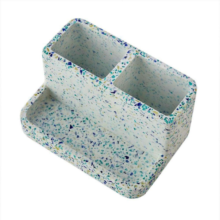 Bathroom Decor * | Skl Home Speckled Terrazzo Toothbrush Holder, Resin, Multi-Colored