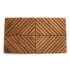 Bathtub Accessories * | Federal Brace Natural Wood 19.75 In. X 35.5 In. Radial Teak Bath Mat