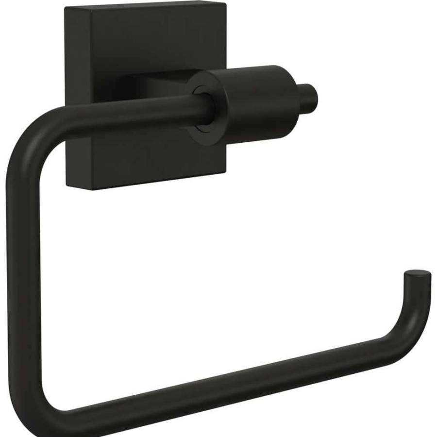 Bathroom Hardware * | Franklin Brass Maxted Toilet Paper Holder In Matte Black