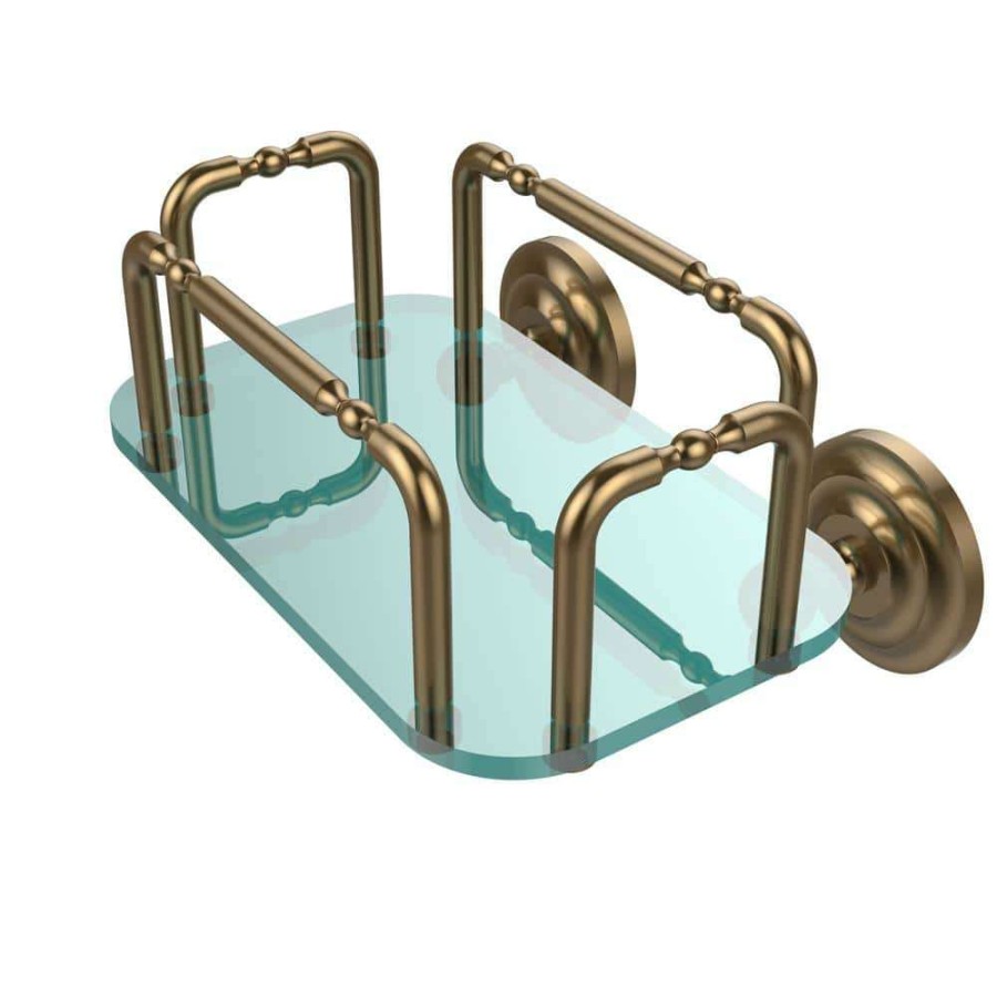 Bathroom Organizers * | Allied Brass Que New Wall Mounted Guest Towel Holder In Brushed Bronze