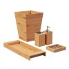 Bathroom Organizers * | Lavish Home 5-Piece Bamboo Bathroom And Vanity Set In Natural