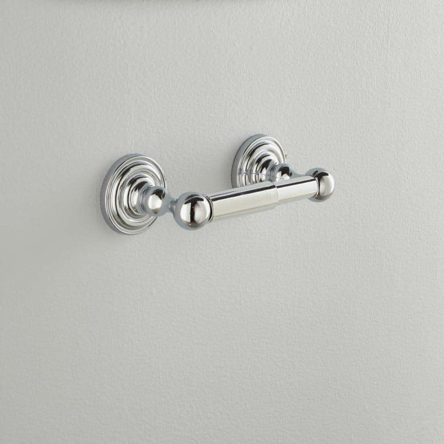 Bathroom Hardware * | Delta Greenwich Toilet Paper Holder In Chrome