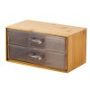 Bathroom Organizers * | Simplify 2 Tier Cosmetic And Jewelry Chest In Bamboo