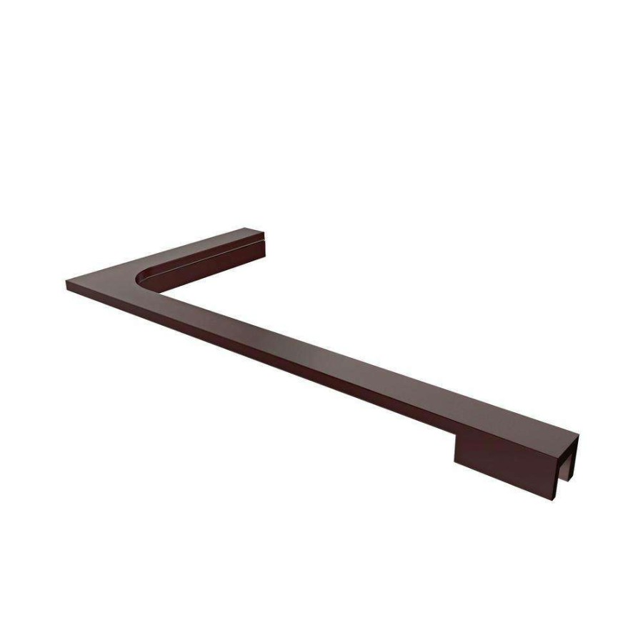 Bathtub Accessories * | Dreamline 18 In. L-Bar Support Bracket (Left Wall Installation) For 10 Mm (3/8 In.) Glass In Oil Rubbed Bronze