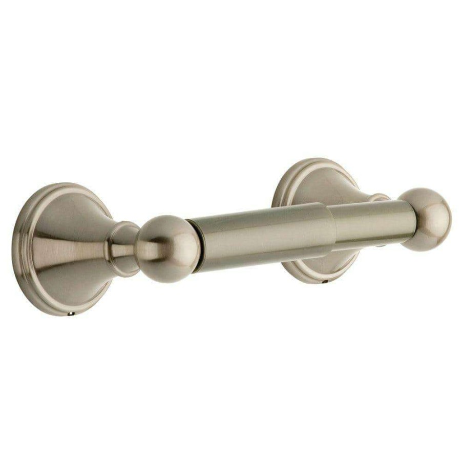 Bathroom Hardware * | Delta Crestfield Toilet Paper Holder In Brushed Nickel