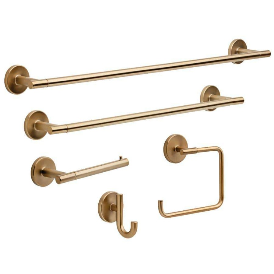 Bathroom Hardware * | Delta Trinsic 24 In. Towel Bar In Champagne Bronze