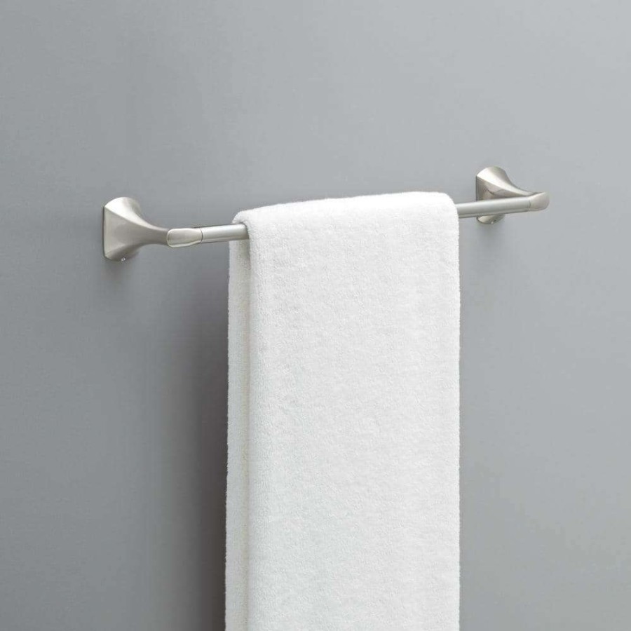 Bathroom Hardware * | Delta Pierce 18 In. Towel Bar In Spotshield Brushed Nickel