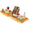 Bathroom Organizers * | Bambusi Bathtub Caddy Tray With Book And Wine Holder For A Spa Relaxing Bath With Extendable Arms