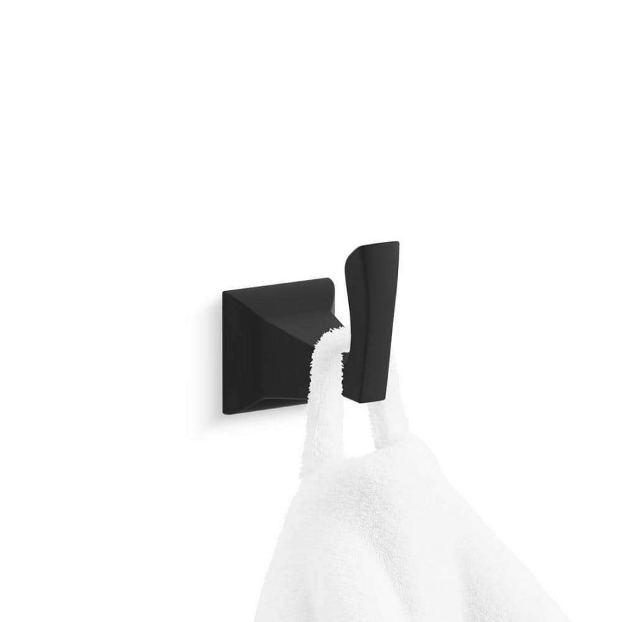 Bathroom Hardware * | Kohler Kallan Robe Hook In Matte Black