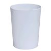 Bathroom Decor * | Bath Bliss Hammered Round Trash Bin, White