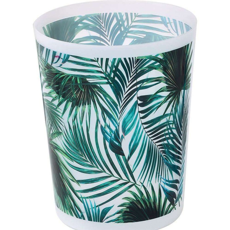 Bathroom Decor * | Unbranded Tropical 4.5 L/1.2 Gal. Printed Trash Can