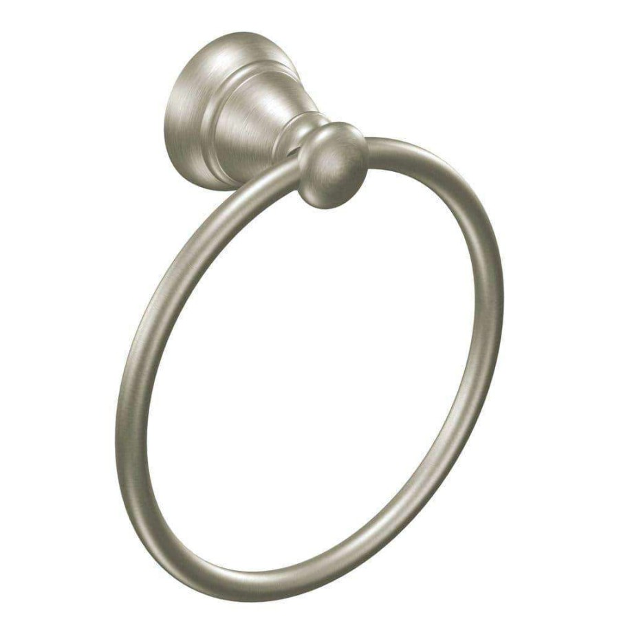 Bathroom Hardware * | Moen Banbury Towel Ring In Spot Resist Brushed Nickel