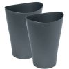 Bathroom Decor * | Rubbermaid Spa Works 9 Qt. Plastic Waste Basket In Metallic Blue (2-Pack)