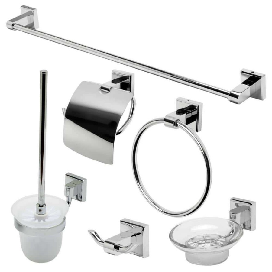 Bathroom Decor * | Alfi Brand 6-Piece Bath Hardware Set In Polished Chrome